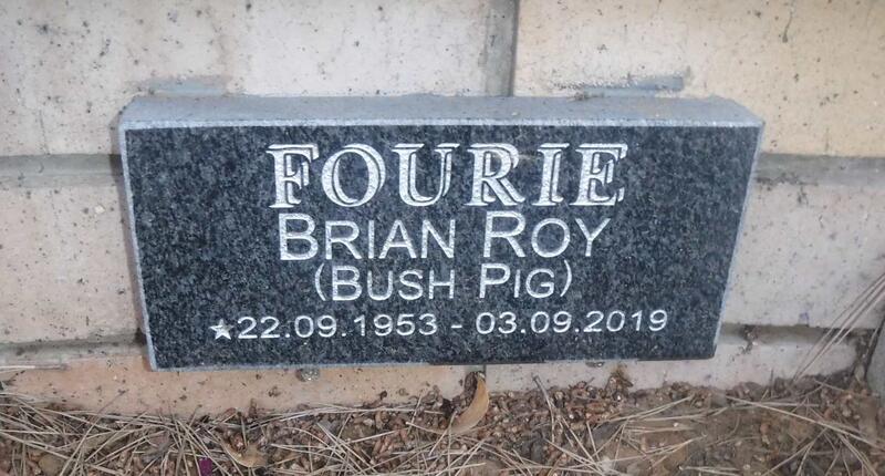 FOURIE Brian Roy 1953-2019