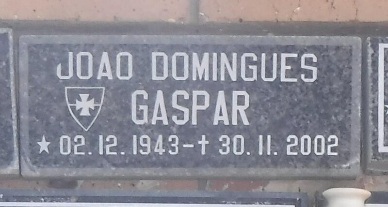 GASPAR Joao Domingues 1943-2002
