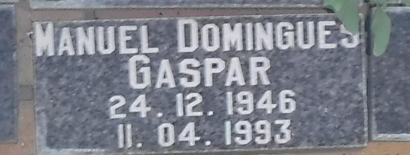 GASPAR Manuel Domingues 1946-1993