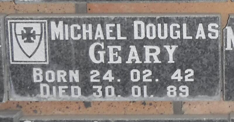 GEARY Michael Douglas 1942-1989