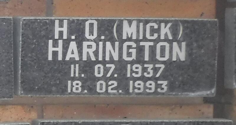 HARINGTON H.O. 1937-1993