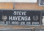 HAVENGA Steve 1930-2001