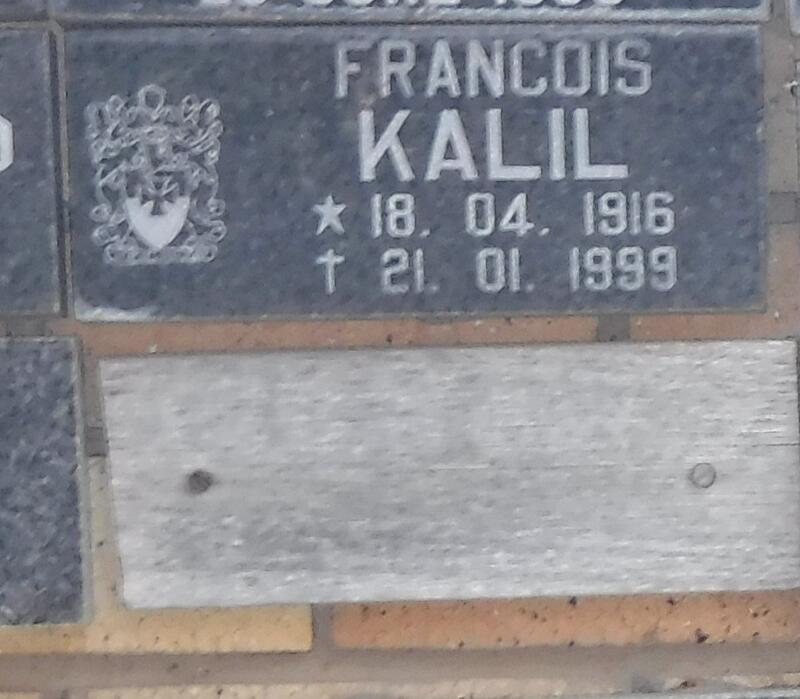 KALIL Francois 1916-1999