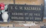 KALSBEEK E.G.M. 1933-2004