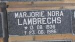 LAMBRECHS Marjorie Nora 1936-1996