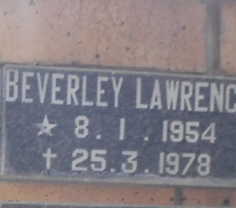 LAWRENCE Beverley 1954-1978