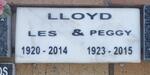 LLOYD Les 1920-2014 & Peggy 1923-2015