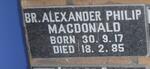 MACDONALD Alexander Philip 1917-1985
