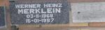 MERKLEIN Werner Heinz 1968-1987