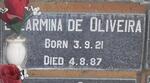 OLIVEIRA ?armina,  De 1921-1987