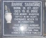 SABATANO Barrie 1937 - 2002