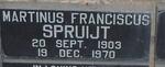 SPRUIJT Martinus Franciscus 1903-1970