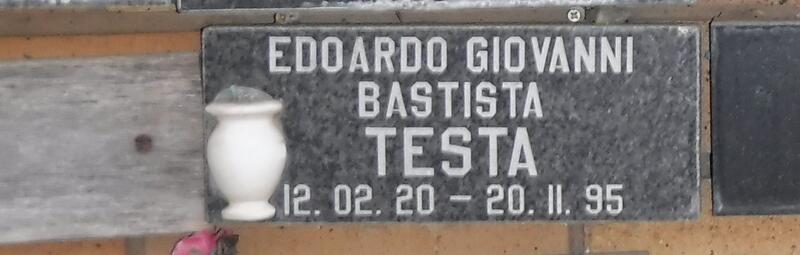 TESTA Edoardo Giovanni Bastista 1920-1995
