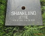 SHANKLAND Lettie 1931-2001