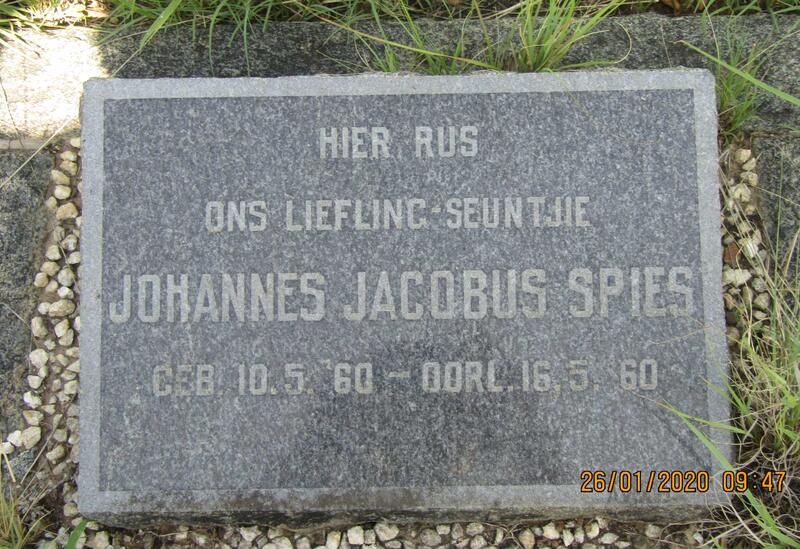 SPIES Johannes Jacobus 1960-1960