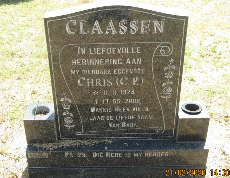 CLAASSEN C.P. 1924-2008