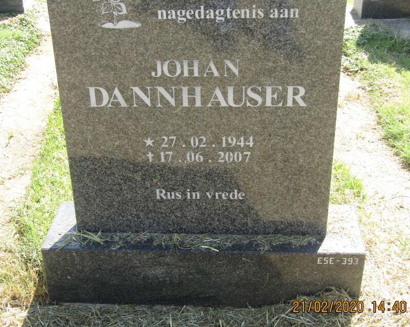 DANNHAUSER Johan 1944-2007