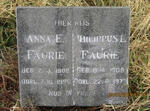 FAURIE Philippus L. 1909-1973 & Anna E. 1908-1990