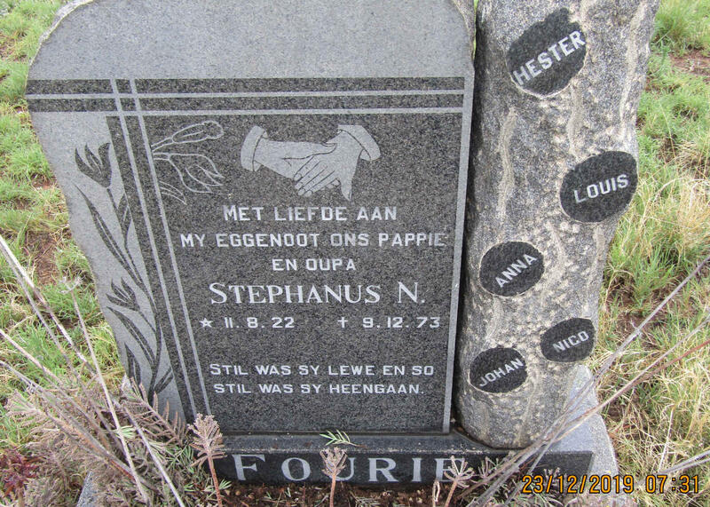 FOURIE Stephanus N. 1922-1973