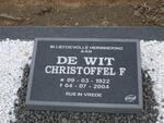 WIT Christoffel F., de 1922-2004
