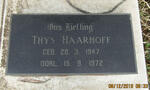 HAARHOFF Thys 1947-1972