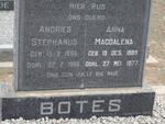 BOTES Andries Stephanus 1885-1968 & Anna Magdalena 1889-1977