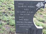 KATZ Henrietta Hermina nee SLABBERT 1875-1907 :: PRETORIUS Anna Maria Dorothea nee WILLEMSE 1899-1971