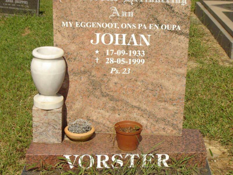 VORSTER Johan 1933-1999