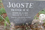 JOOSTE Hester M.M 1908-1973