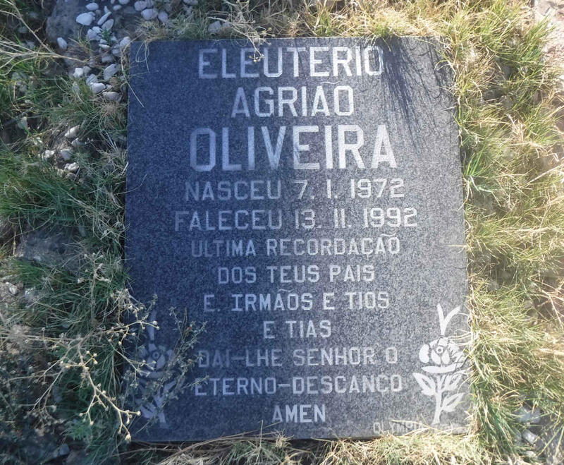 OLIVEIRA Eleuterio Agriao 1972-1992
