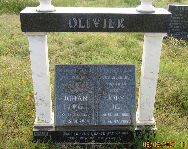 OLIVIER J.P.G. 1953-2004 & J.C. 1952-2007
