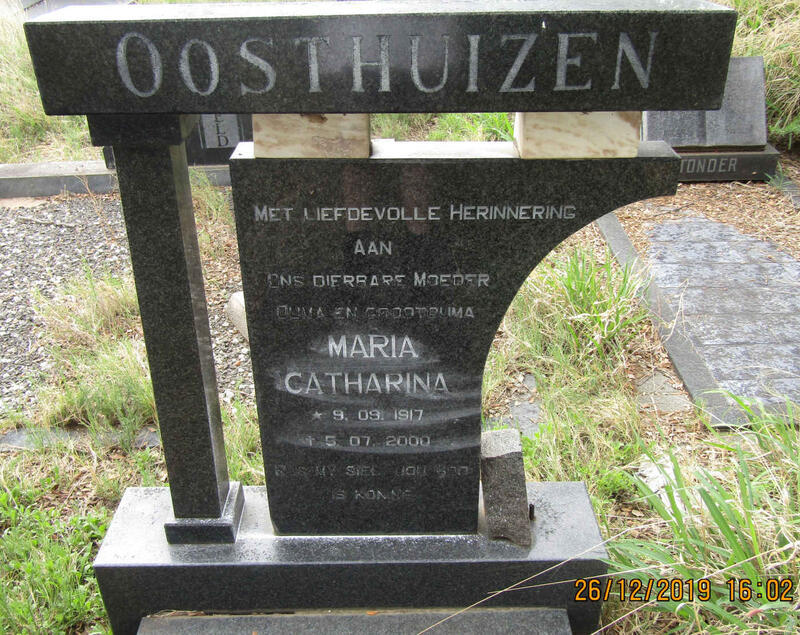 OOSTHUIZEN Maria Catharina 1917-2000