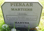 PIENAAR Martiens 1947-2007 & Maryna 1951-2006