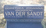 SANDT Dorethea Johanna, van der 1931-1993