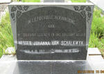 SCHALKWYK Hester Johanna, van 1917-1969