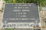 SCHALKWYK Ockert Adriaan, van 1881-1965