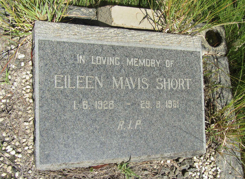 SHORT Eileen Mavis 1928-1961