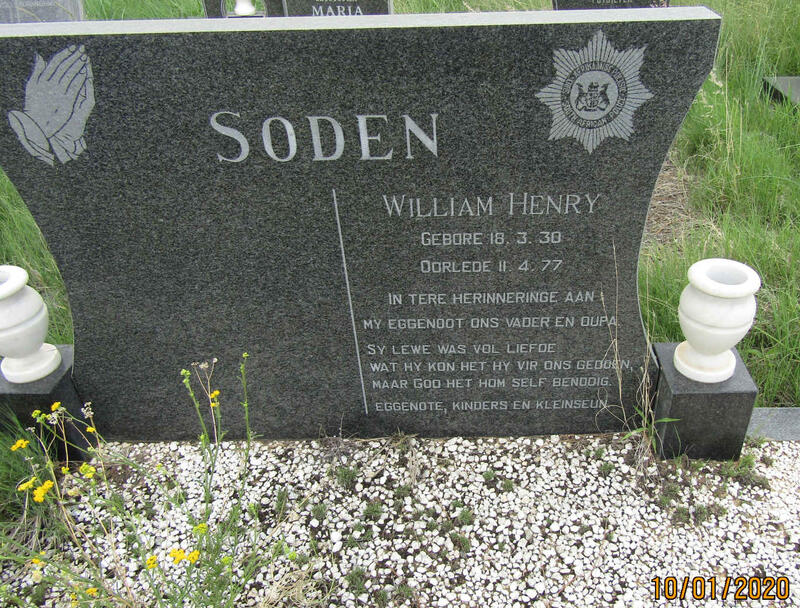 SODEN William Henry 1930-1977