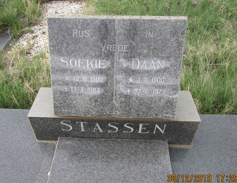 STASSEN Daan 1900-1977 & Soekie 1905-1984