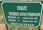STIGLITZ Fredrick Anton Ferdinand 1958-2019