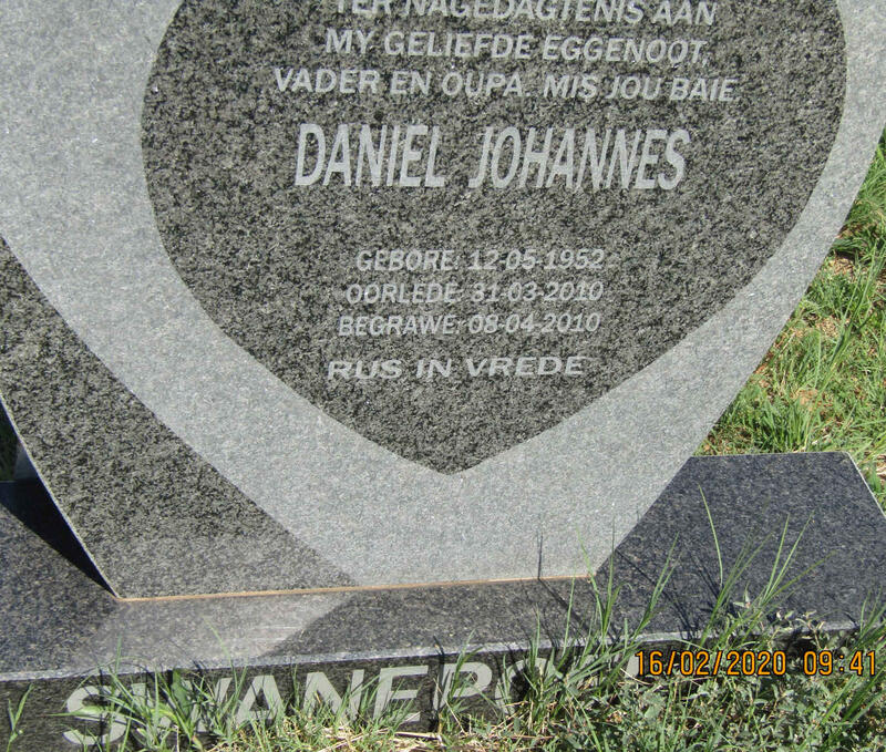 SWANEPOEL Daniel Johannes 1952-2010