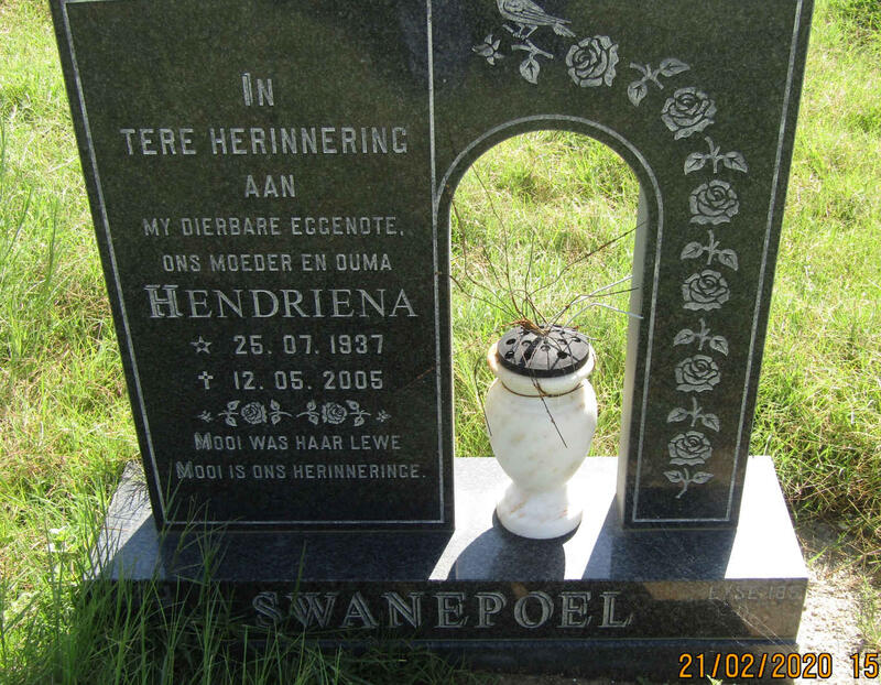 SWANEPOEL Hendriena 1937-2005