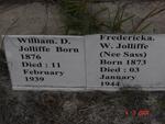 JOLIFFE William D. 1876-1939 & Fredericka W. SASS 1873-1944