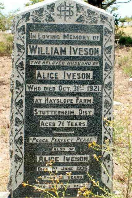 IVESON William  -1921 & Alice  -1936