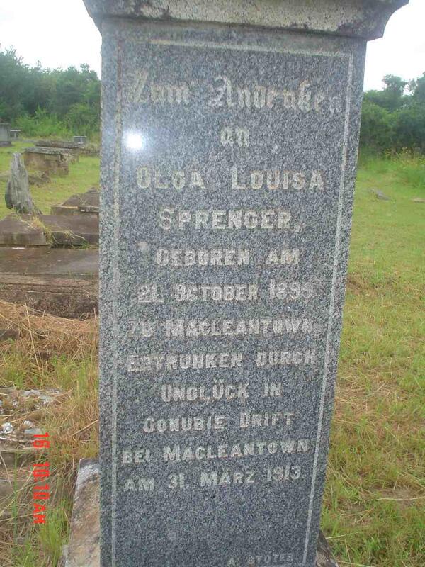 SPRENGER Olga Louisa 1899-1913