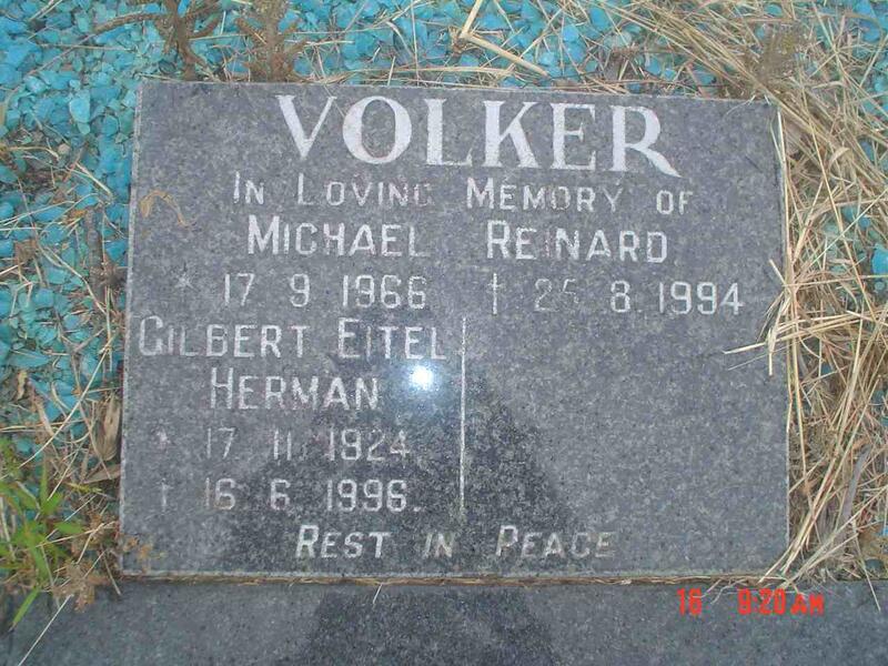 VOLKER Michael Reinard 1966-1994 :: VOLKER Gilbert Eitel Herman 1924-1996
