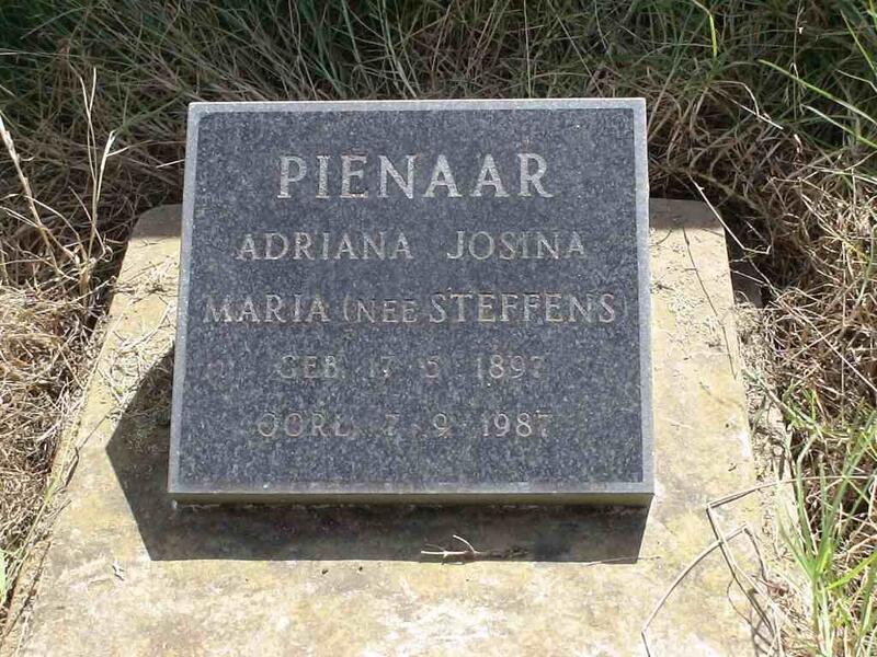 PIENAAR Adriana Josina Maria nee STEFFENS 1897-1987