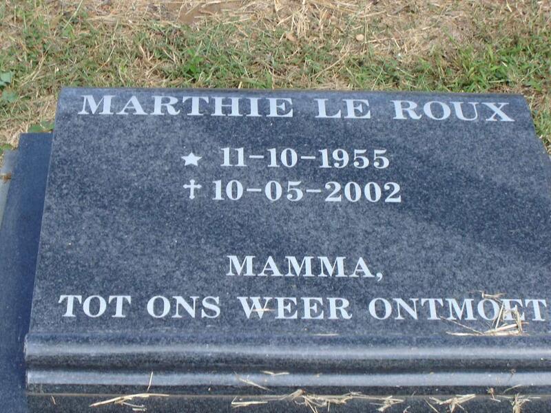 ROUX Marthie, le 1955-2002