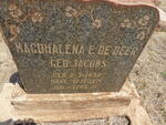 BEER Magdhalena E., de nee JACOBS 1850-1921