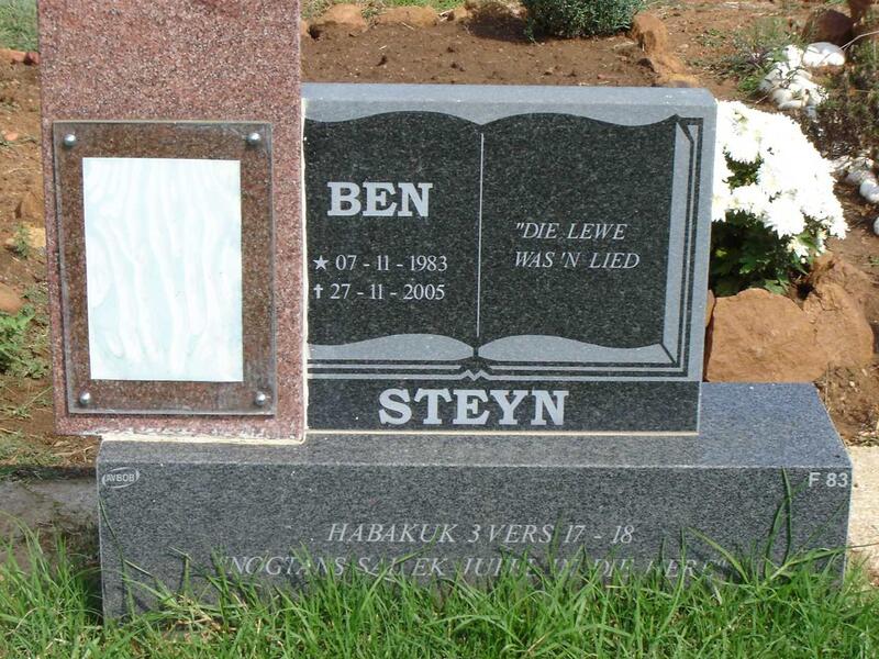 STEYN Ben 1983-2005